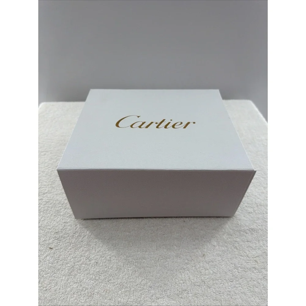 Cartier Box Empty White 9.5in X 8in X 4in Magnetic Flap With Original Filler